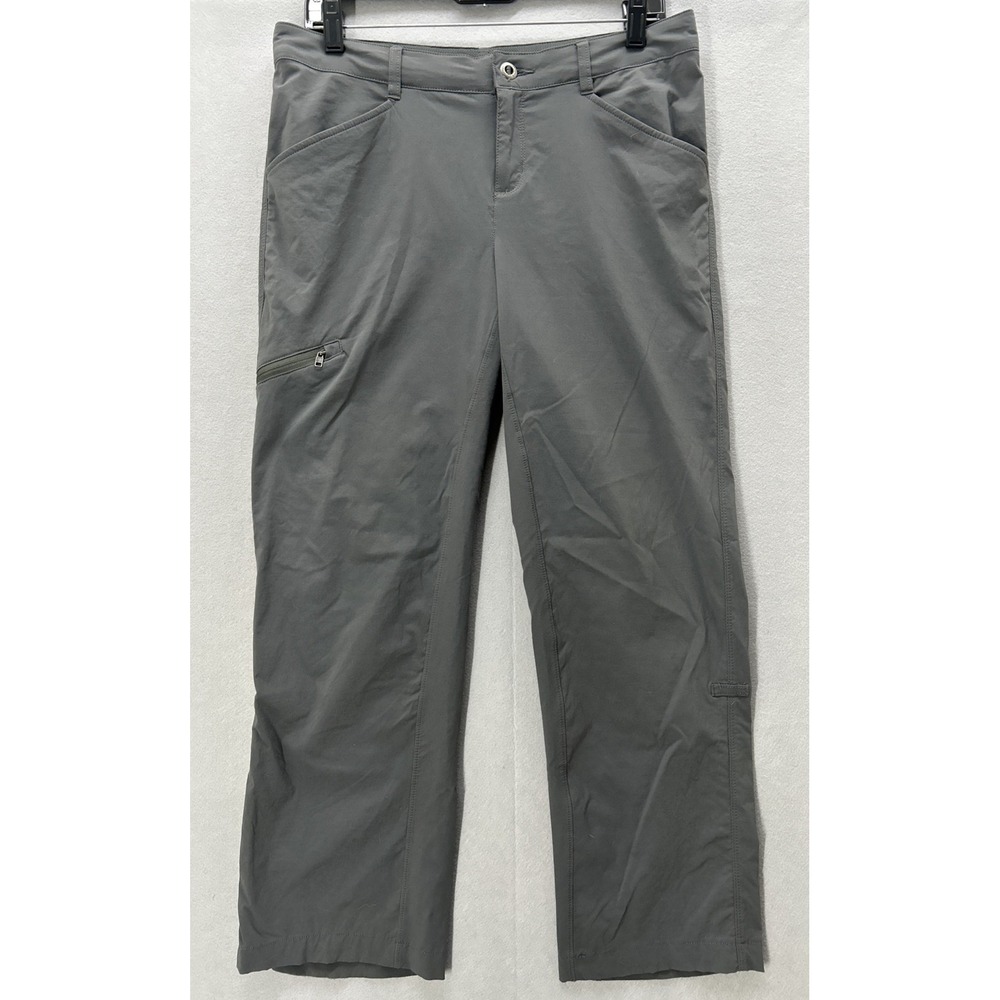 Patagonia Quandary Roll Up Hiking Pants Women Size 8 Gray Nylon Camp Comfort